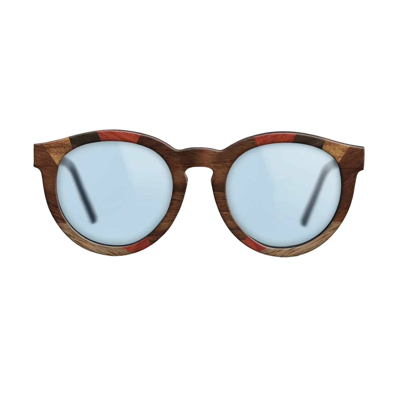 Kingwood,Walnut: Straight Grain,Poplar Dyed: Red,Ziricote Dark Quartered: Recursive - The Rebel - Round - 996 - SIRIS wood optic