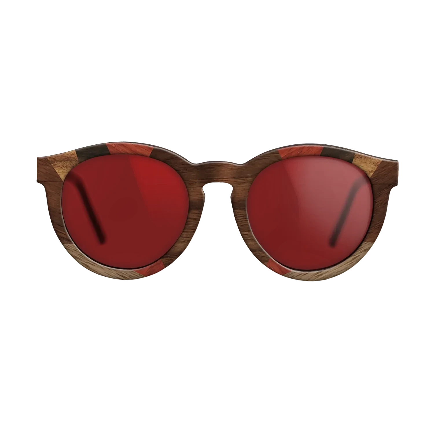 Kingwood,Walnut: Straight Grain,Poplar Dyed: Red,Ziricote Dark Quartered: Recursive - The Rebel - Round - 996 - SIRIS wood optic