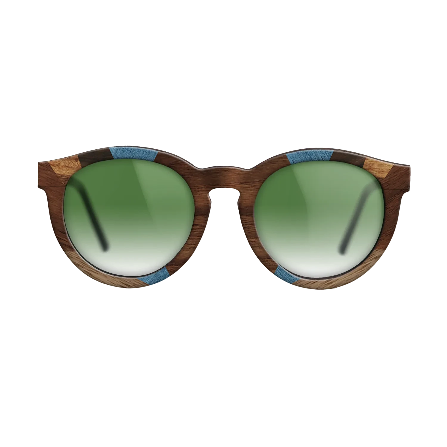 Walnut: Straight Grain,Ziricote Dark Quartered,Poplar Dyed: Blue Denim,Ziricote Light Quartered,Walnut Claro Light,Walnut Claro Dark: Recursive - The Rebel - Round - 1815 - SIRIS wood optic