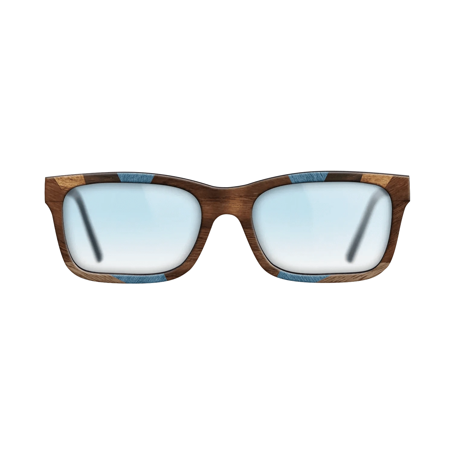 Walnut: Straight Grain,Ziricote Dark Quartered,Poplar Dyed: Blue Denim,Ziricote Light Quartered,Walnut Claro Light,Walnut Claro Dark: Recursive - The Sage - Rectangle - 1815 - SIRIS wood optic