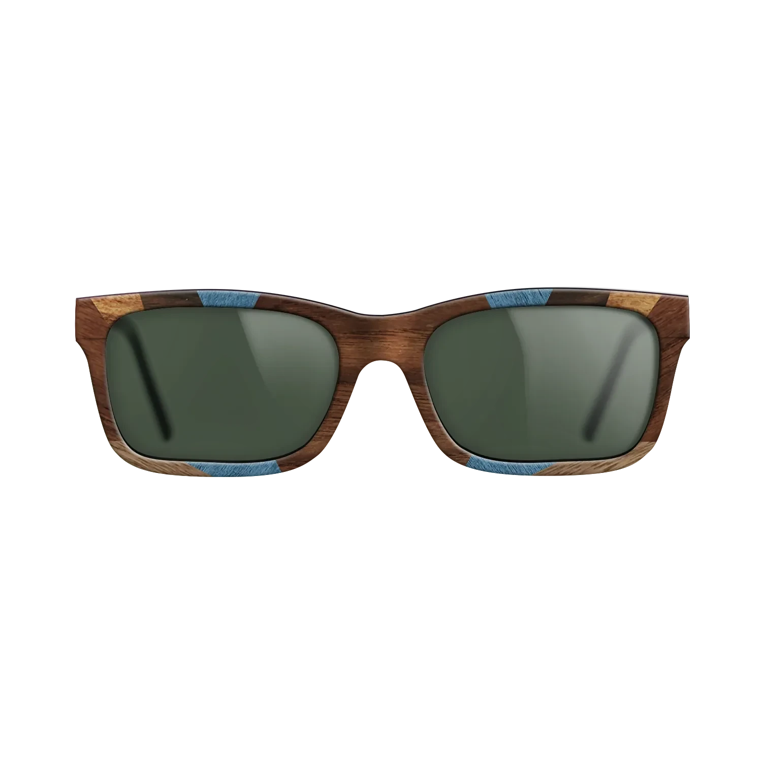 Walnut: Straight Grain,Ziricote Dark Quartered,Poplar Dyed: Blue Denim,Ziricote Light Quartered,Walnut Claro Light,Walnut Claro Dark: Recursive - The Sage - Rectangle - 1815 - SIRIS wood optic