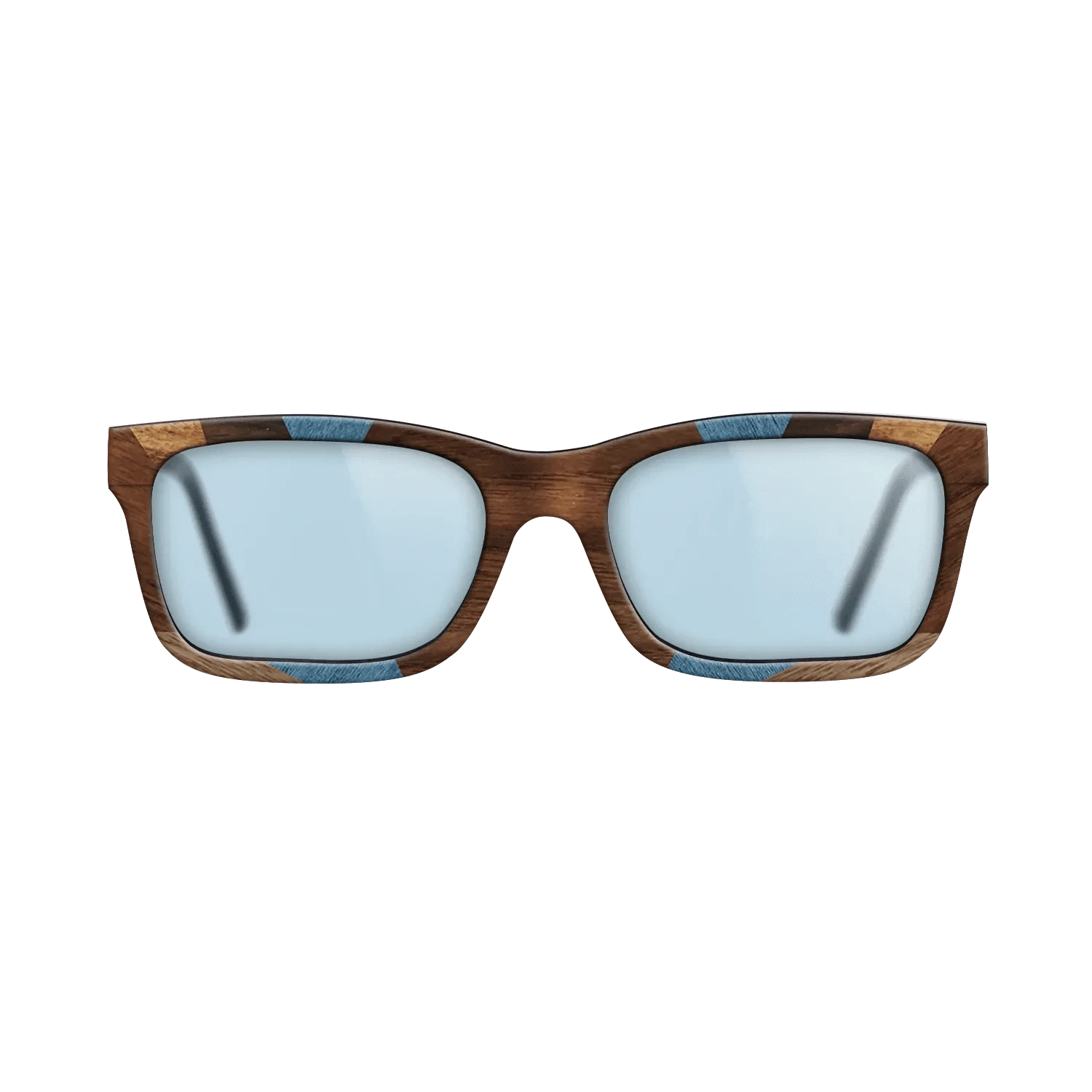 Walnut: Straight Grain,Ziricote Dark Quartered,Poplar Dyed: Blue Denim,Ziricote Light Quartered,Walnut Claro Light,Walnut Claro Dark: Recursive - The Sage - Rectangle - 1815 - SIRIS wood optic