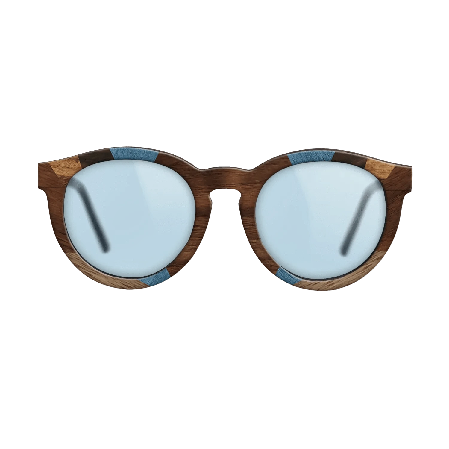 Walnut: Straight Grain,Ziricote Dark Quartered,Poplar Dyed: Blue Denim,Ziricote Light Quartered,Walnut Claro Light,Walnut Claro Dark: Recursive - The Rebel - Round - 1815 - SIRIS wood optic