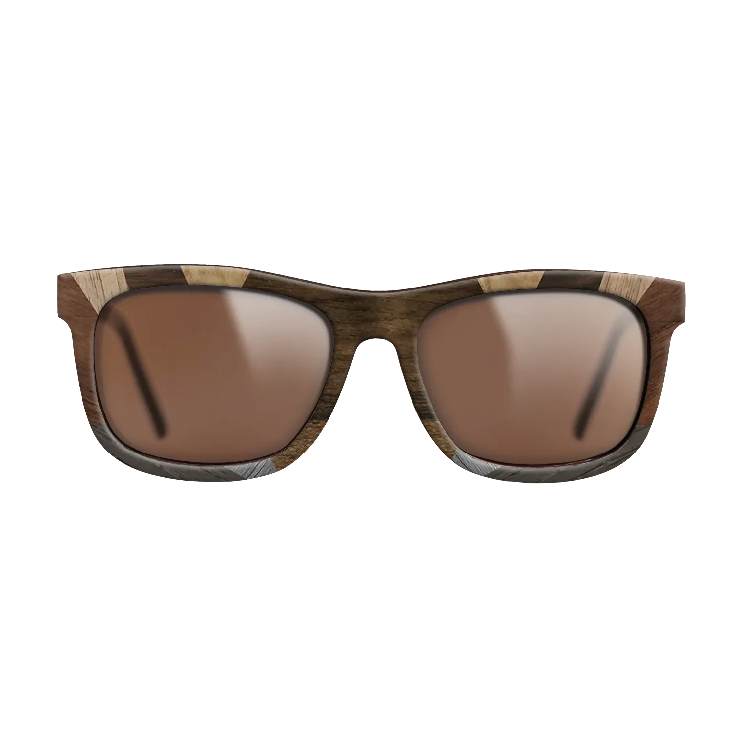 Ziricote Dark Quartered,Walnut Burl,Walnut: Straight Grain,Poplar Dyed: Grey,Walnut Claro Dark: Recursive - The Hero - Square - 1302 - SIRIS wood optic