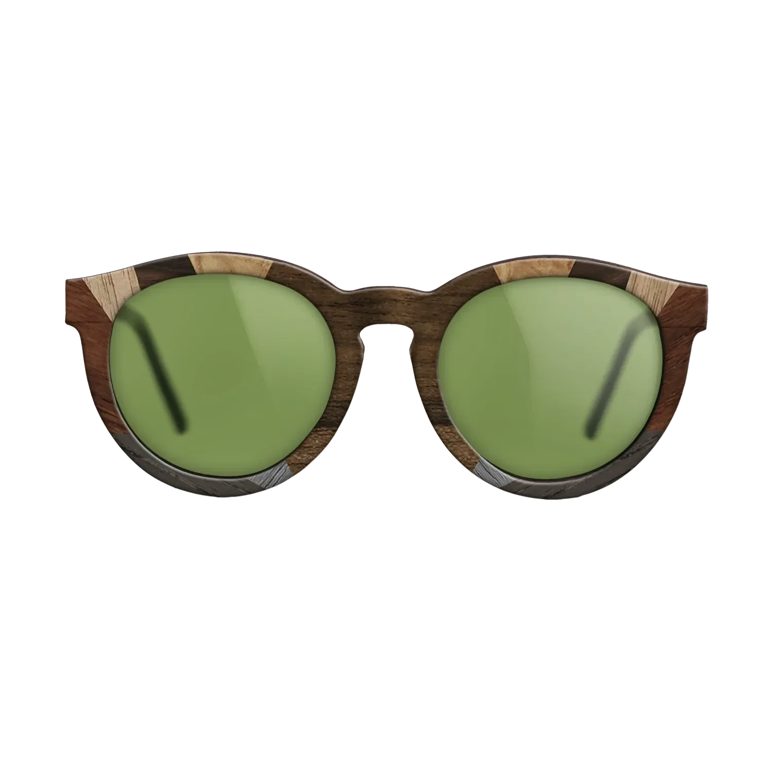 Ziricote Dark Quartered,Walnut Burl,Walnut: Straight Grain,Poplar Dyed: Grey,Walnut Claro Dark: Recursive - The Rebel - Round - 1302 - SIRIS wood optic