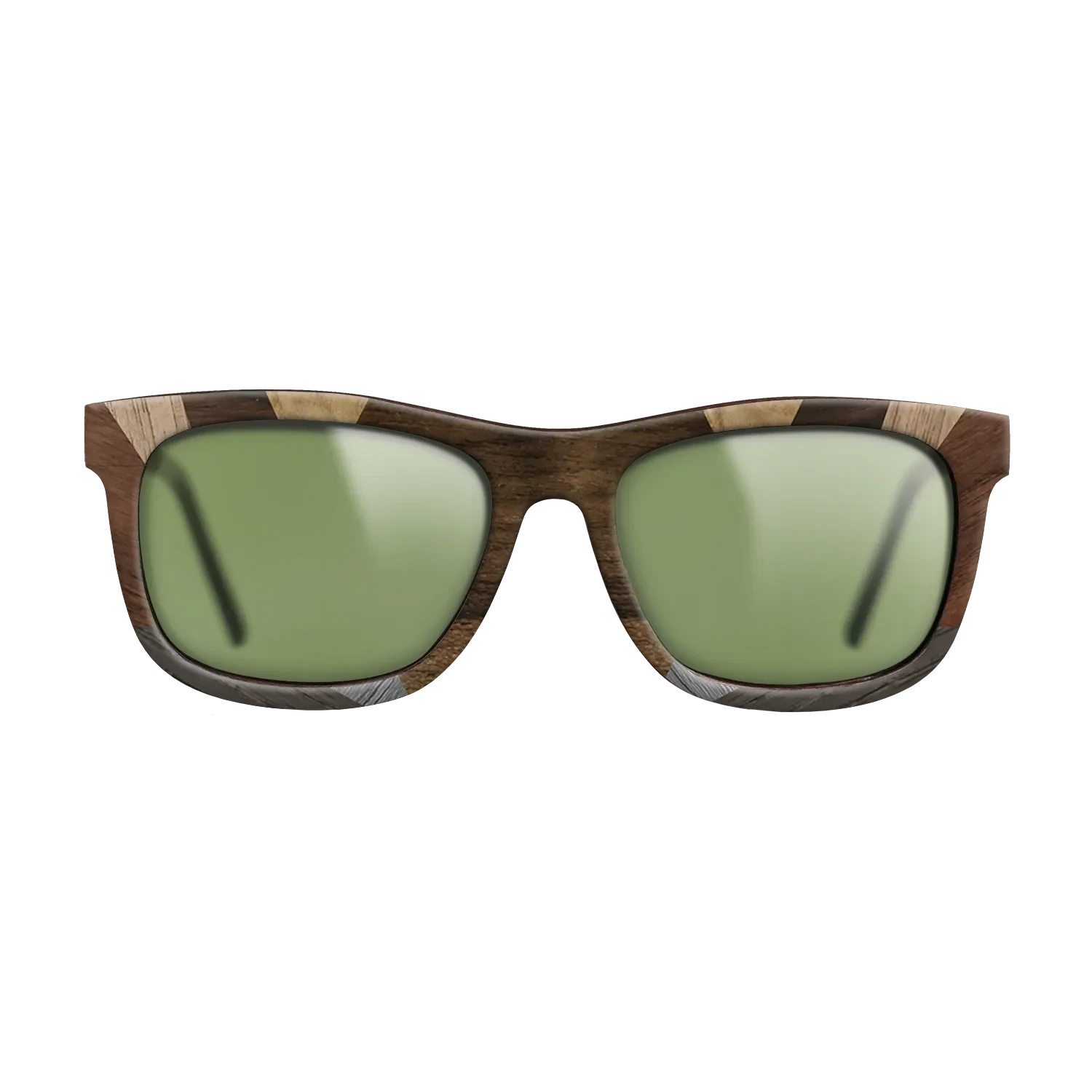 Ziricote Dark Quartered,Walnut Burl,Walnut: Straight Grain,Poplar Dyed: Grey,Walnut Claro Dark: Recursive - The Hero - Square - 1302 - SIRIS wood optic