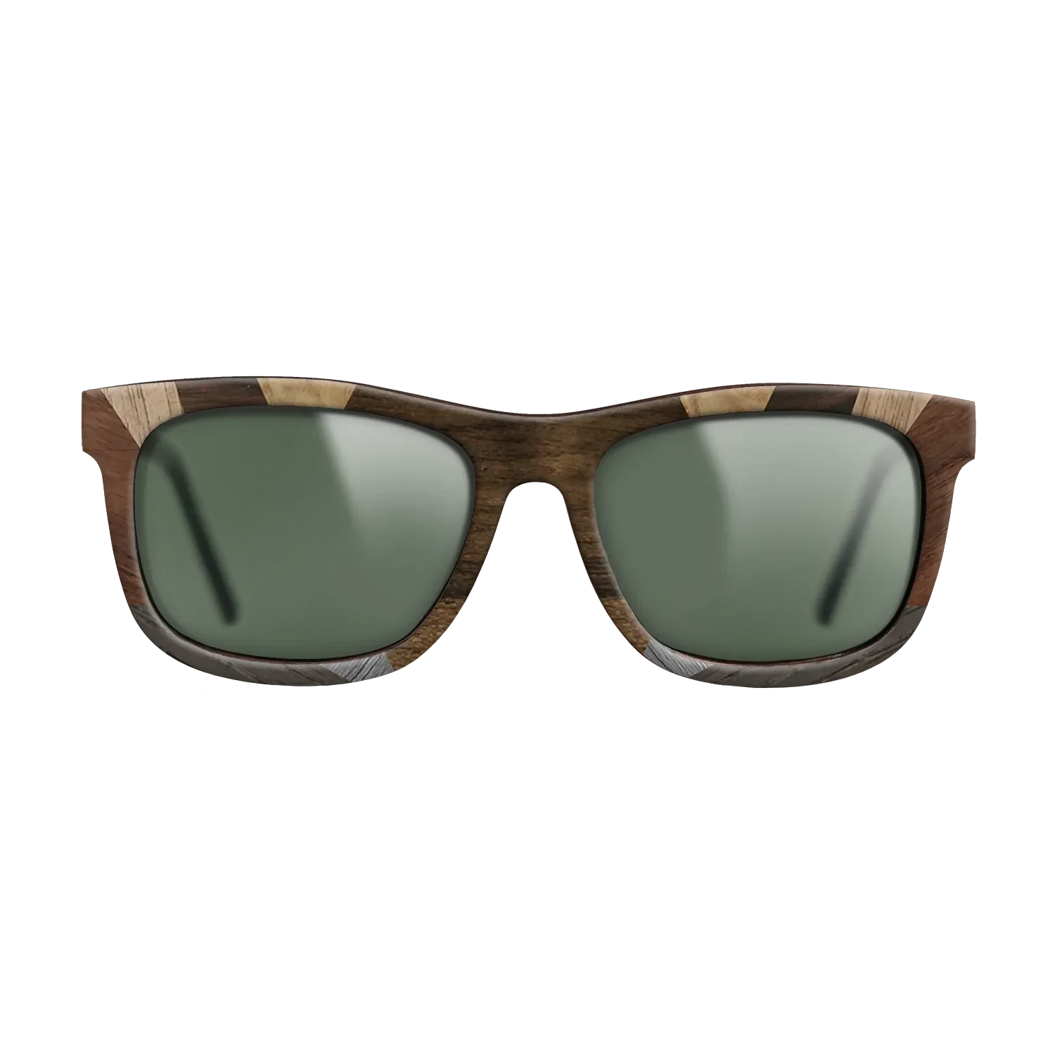 Ziricote Dark Quartered,Walnut Burl,Walnut: Straight Grain,Poplar Dyed: Grey,Walnut Claro Dark: Recursive - The Hero - Square - 1302 - SIRIS wood optic