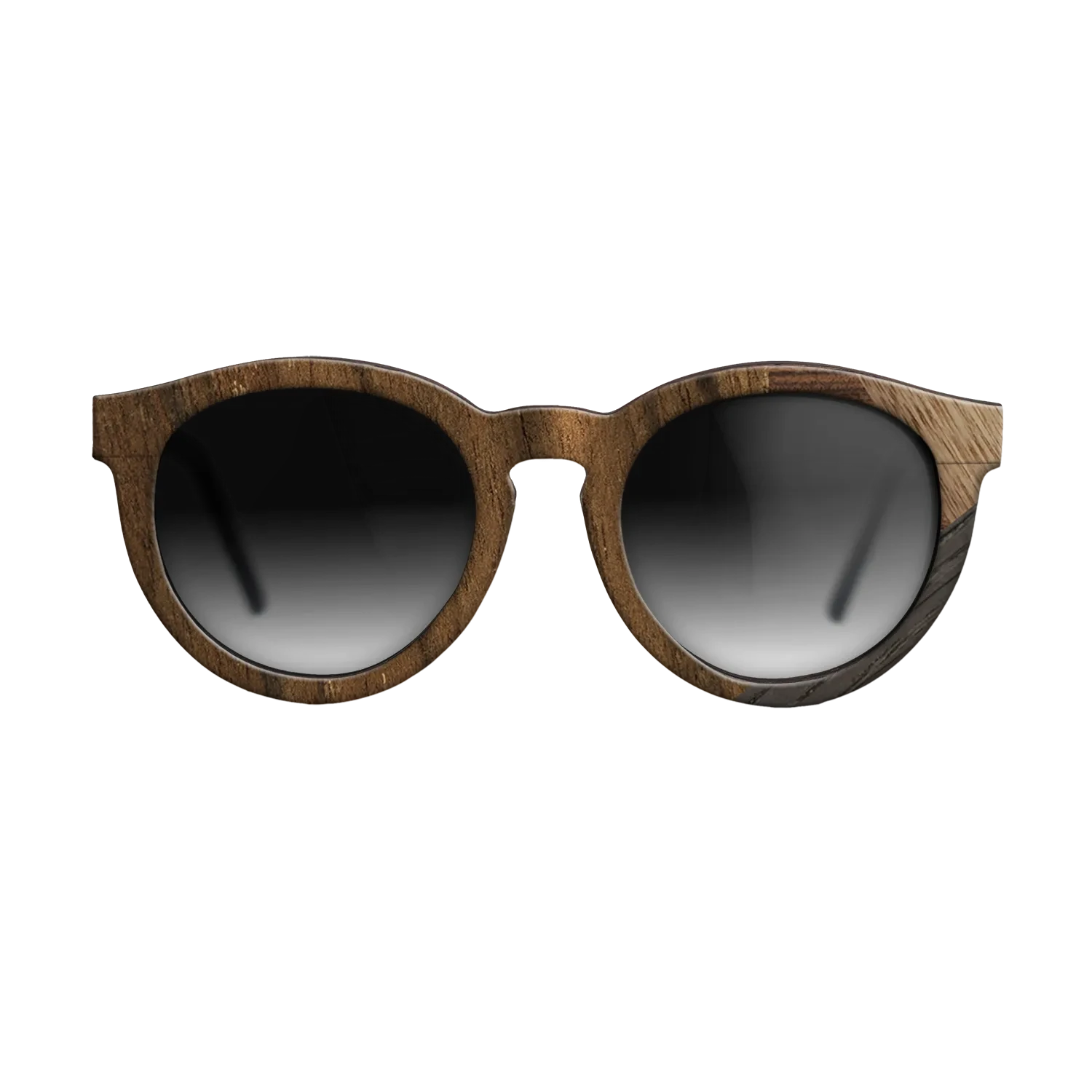 Walnut: Straight Grain,Ziricote Light Quartered,Santos Rosewood Dark: Mosaic - The Rebel - Round - 1300 - SIRIS wood optic