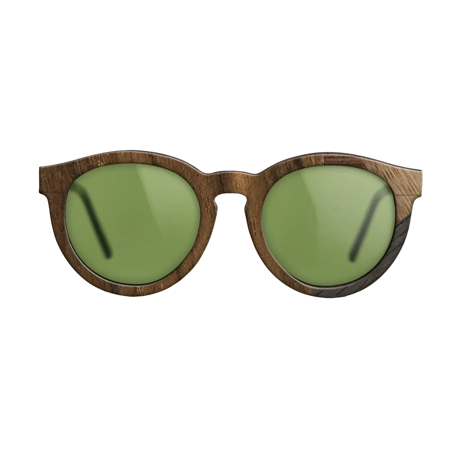 Walnut: Straight Grain,Ziricote Light Quartered,Santos Rosewood Dark: Mosaic - The Rebel - Round - 1300 - SIRIS wood optic