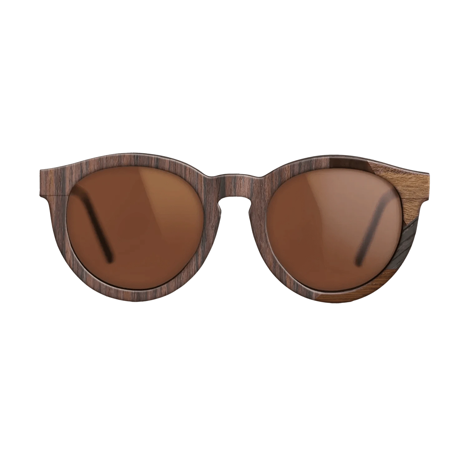 Walnut Burl,Wenge,Rosewood Reconstituted,Santos Rosewood Dark: Mosaic - The Rebel - Round - 1776 - SIRIS wood optic