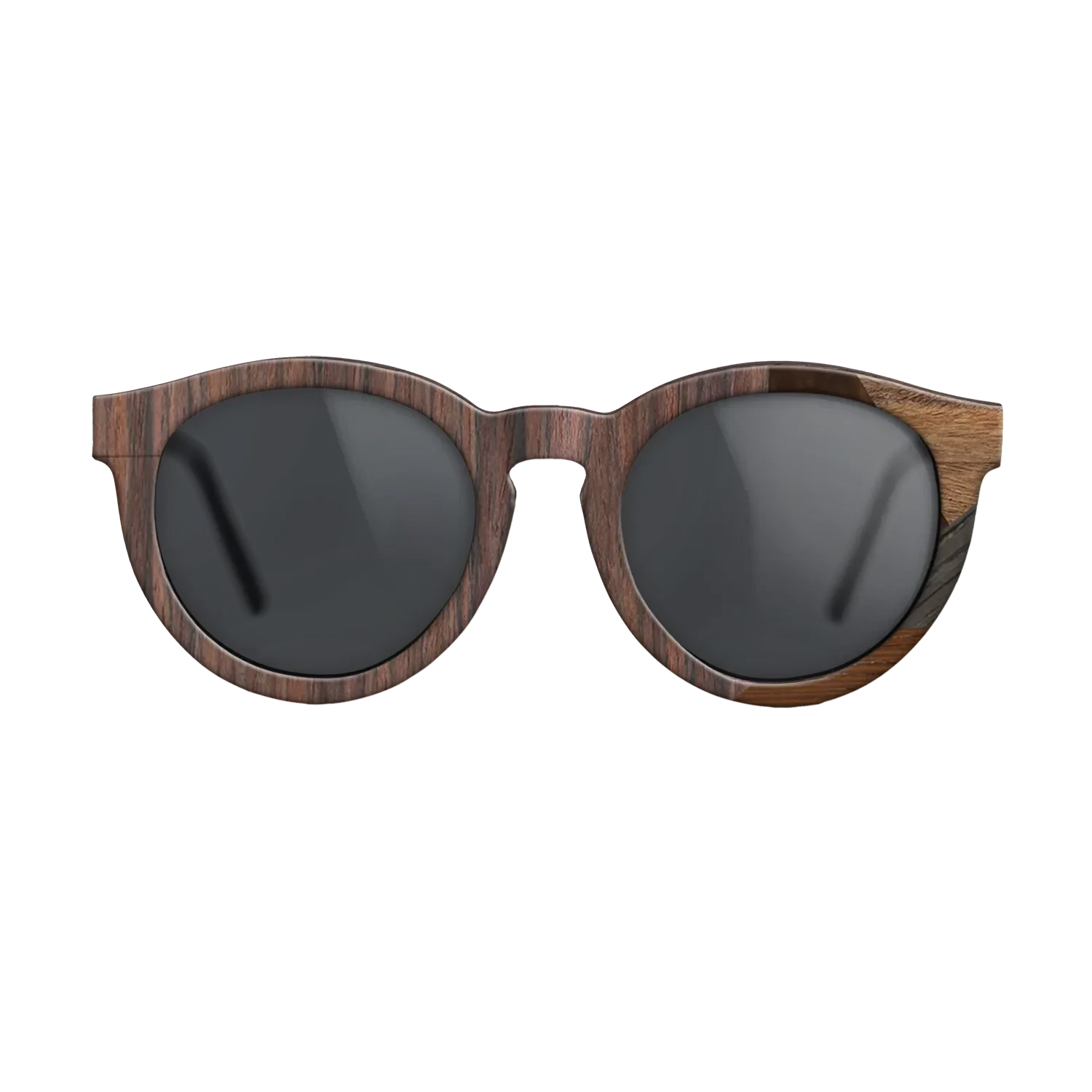 Walnut Burl,Wenge,Rosewood Reconstituted,Santos Rosewood Dark: Mosaic - The Rebel - Round - 1776 - SIRIS wood optic