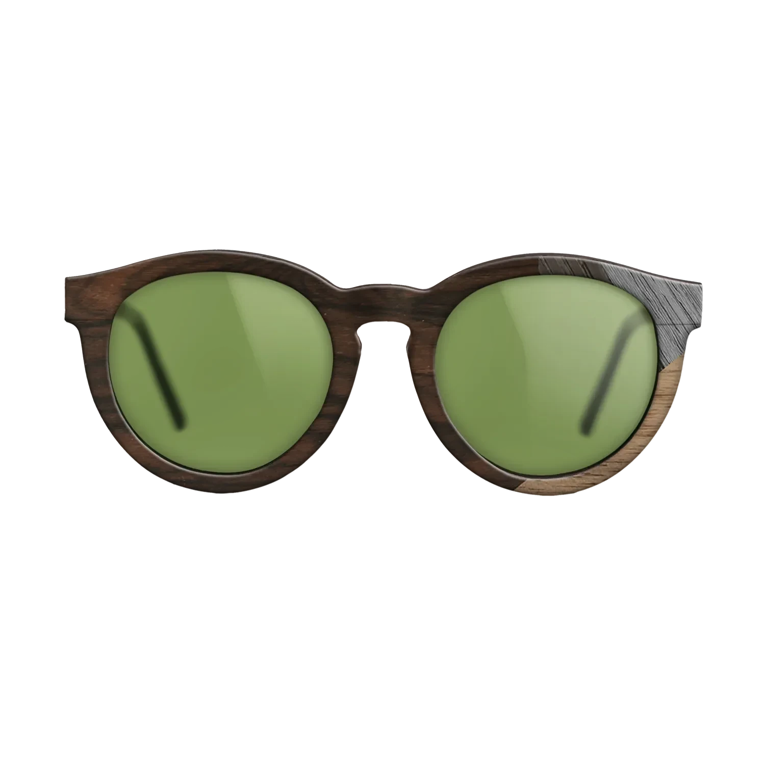 Ziricote Dark Quartered,Walnut: Straight Grain,Fumed Oak,Poplar Dyed: Grey: Mosaic - The Rebel - Round - 1883 - SIRIS wood optic