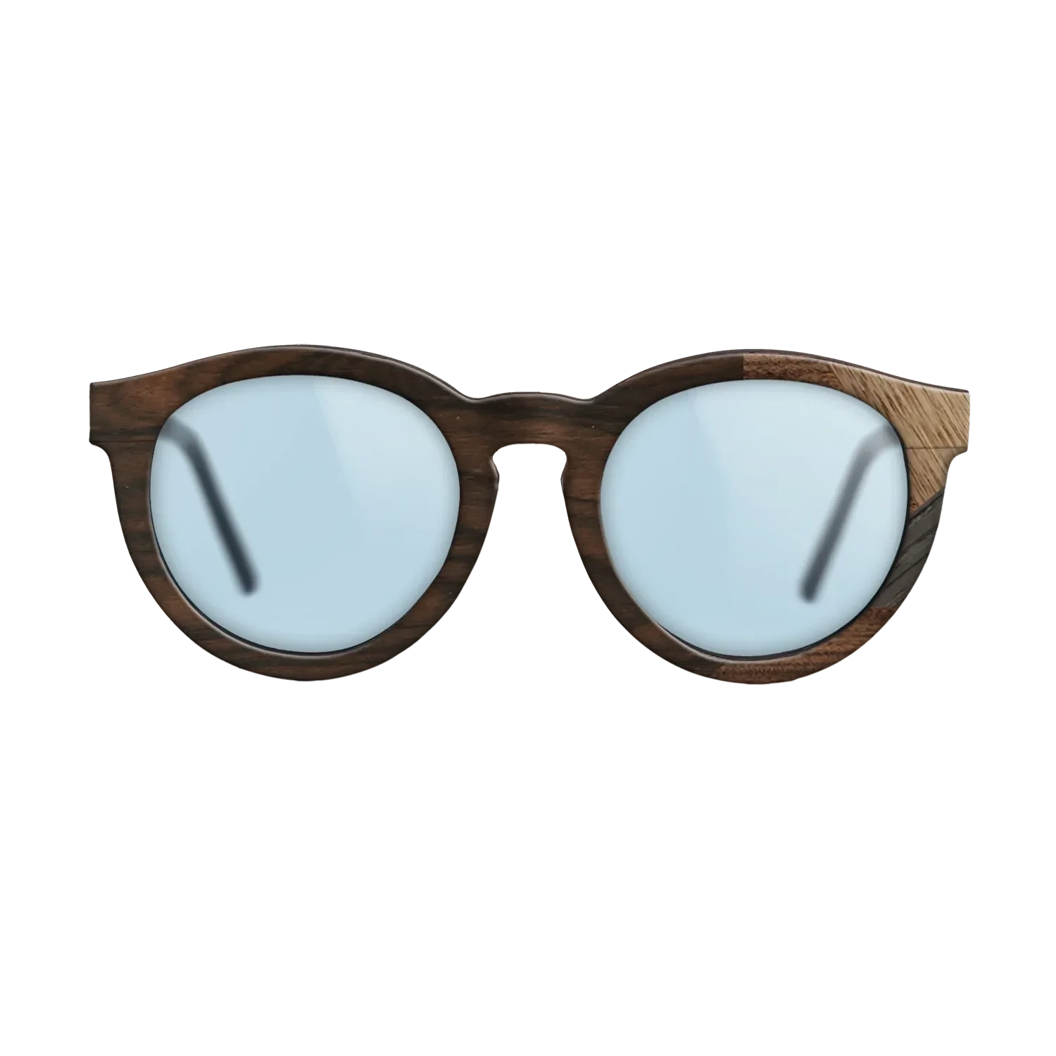 Ziricote Dark Quartered,Walnut: Straight Grain,Santos Rosewood Light,Fumed Oak: Mosaic - The Rebel - Round - 1453 - SIRIS wood optic