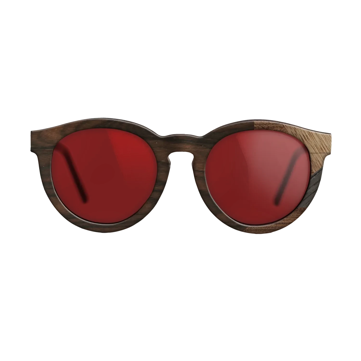 Ziricote Dark Quartered,Walnut: Straight Grain,Santos Rosewood Light,Fumed Oak: Mosaic - The Rebel - Round - 1453 - SIRIS wood optic