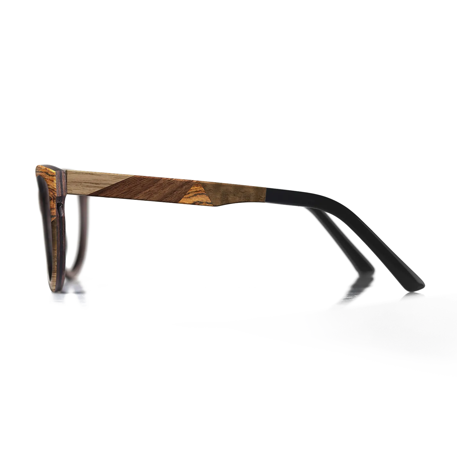 Fumed Eucalyptus,Bocote,Walnut Claro Light,Ziricote Dark Quartered: Mosaic - The Sage - Rectangle - 1764 - SIRIS wood optic