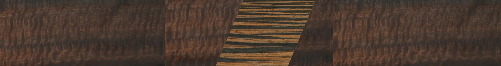 Fumed Eucalyptus,Italian Ebony: Angle Cut - The Sage - Rectangle - 1548 - SIRIS wood optic