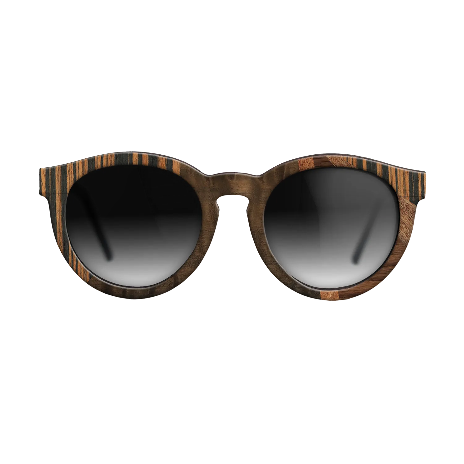Fumed Eucalyptus,Koa,Italian Ebony,Santos Rosewood Light: Fractal - The Rebel - Round - 1263 - SIRIS wood optic