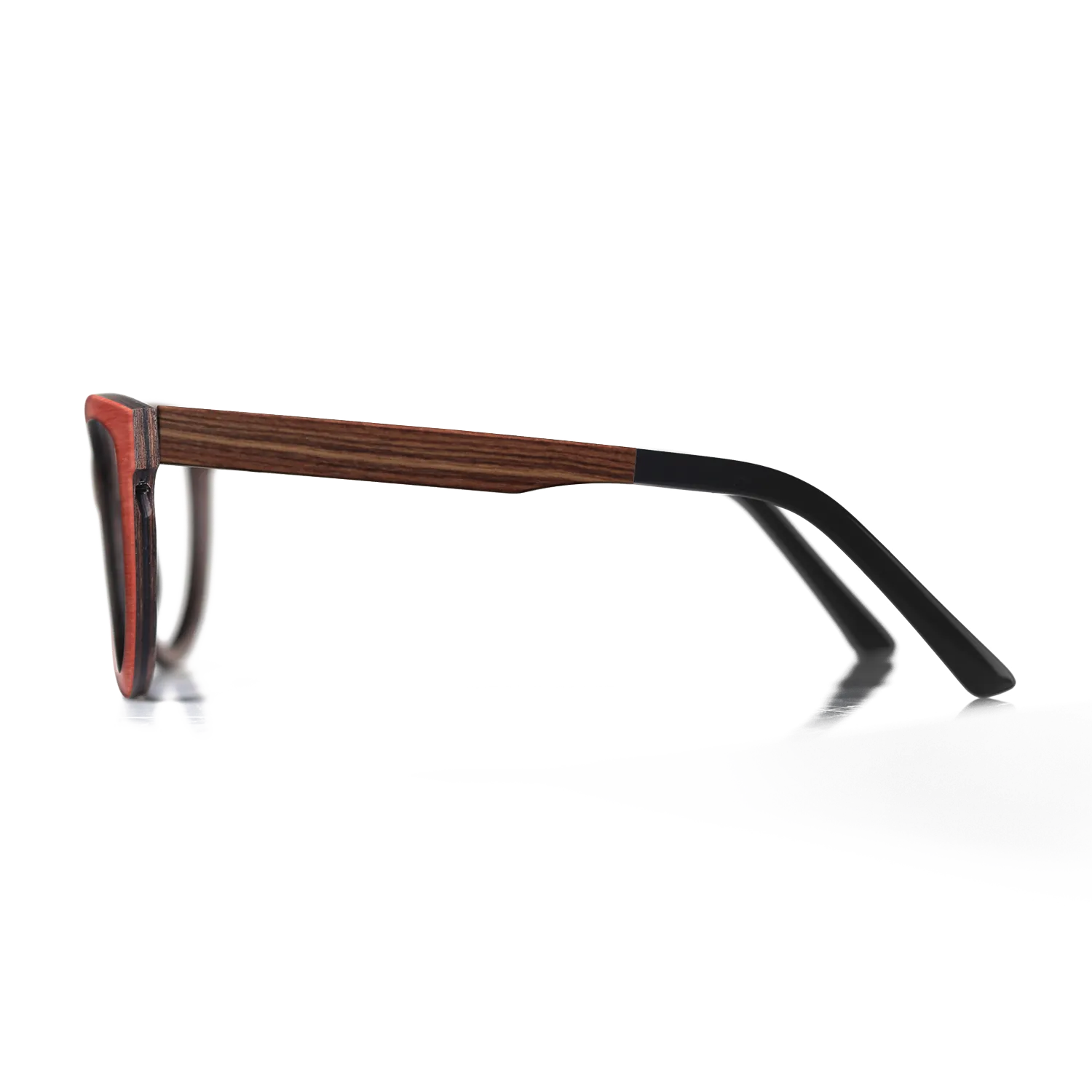 Fumed Eucalyptus,Poplar Dyed: Red,Italian Ebony,Kingwood: Angle Cut - The Hero - Square - SIRIS wood optic