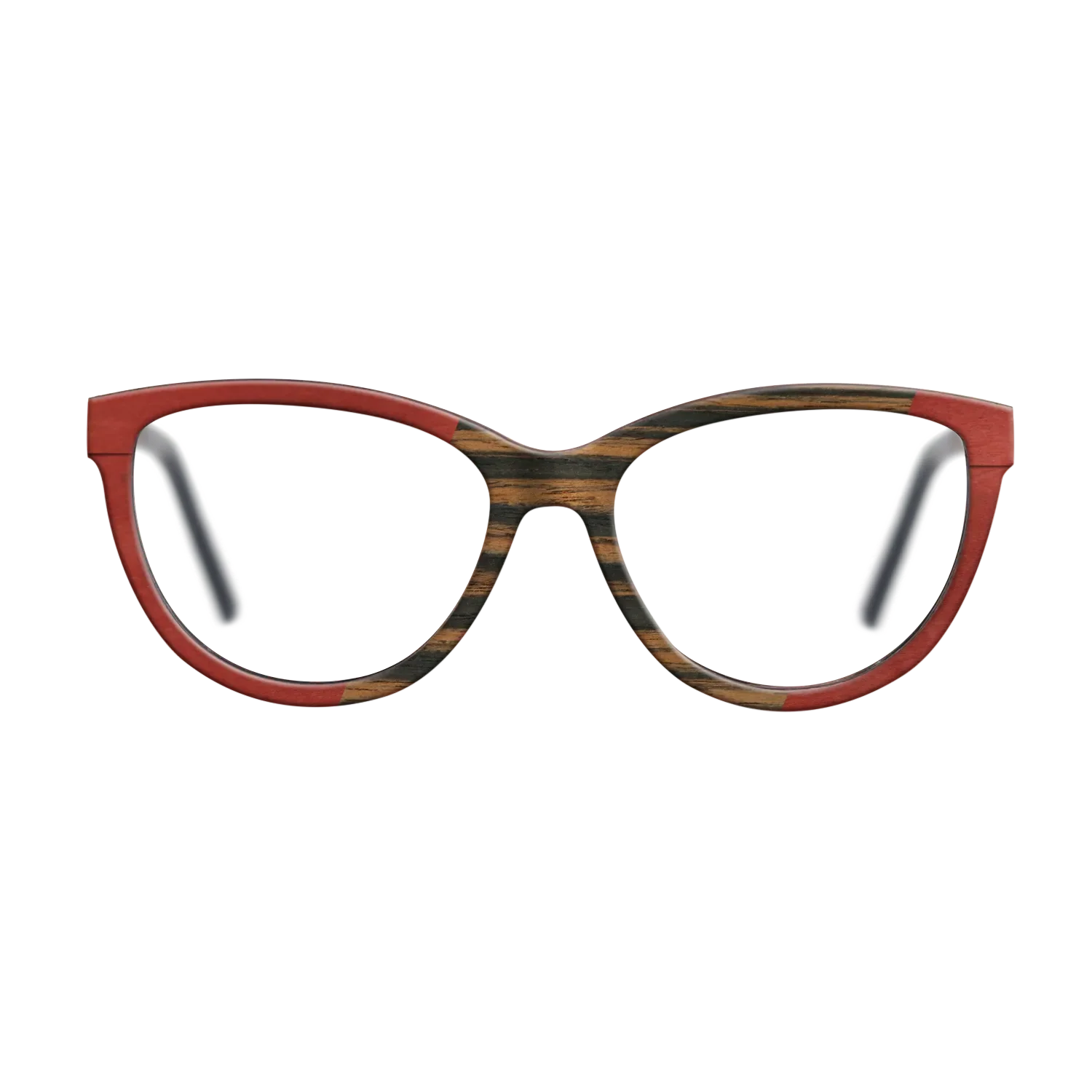 Fumed Eucalyptus,Poplar Dyed: Red,Italian Ebony,Kingwood: Angle Cut - The Maiden - Cat - SIRIS wood optic