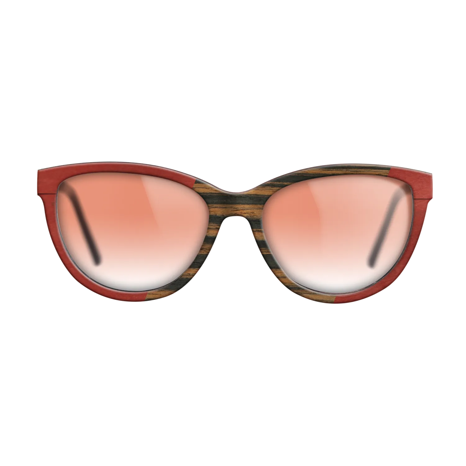 Fumed Eucalyptus,Poplar Dyed: Red,Italian Ebony,Kingwood: Angle Cut - The Maiden - Cat - SIRIS wood optic