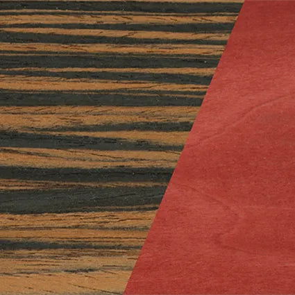 Fumed Eucalyptus,Poplar Dyed: Red,Italian Ebony,Kingwood: Angle Cut - The Rebel - Round - SIRIS wood optic