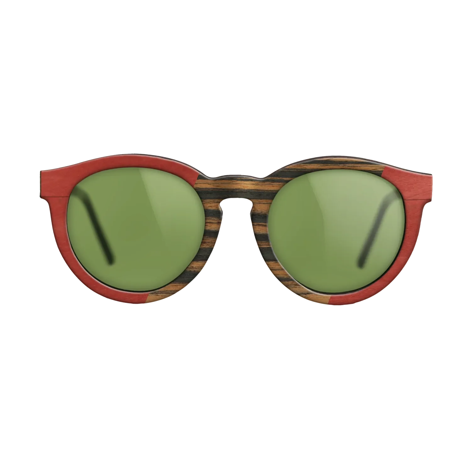 Fumed Eucalyptus,Poplar Dyed: Red,Italian Ebony,Kingwood: Angle Cut - The Rebel - Round - SIRIS wood optic