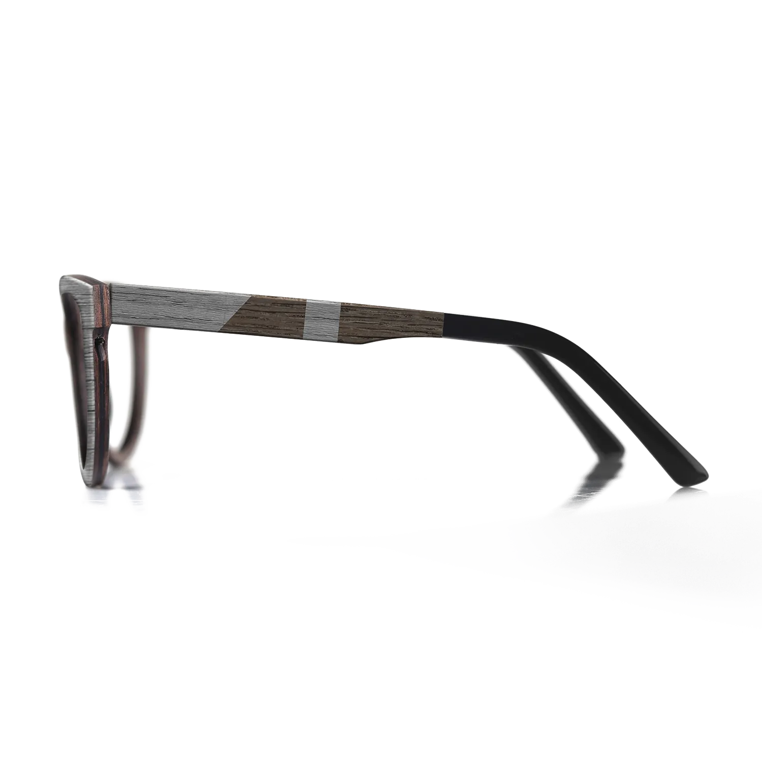 Fumed Oak, Dyed Poplar: Grey: DiCut Noir - The Maiden - Cateye - SIRIS wood optic