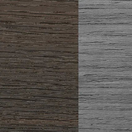 Fumed Oak, Dyed Poplar: Grey: DiCut Noir - The Rebel - Round - SIRIS wood optic