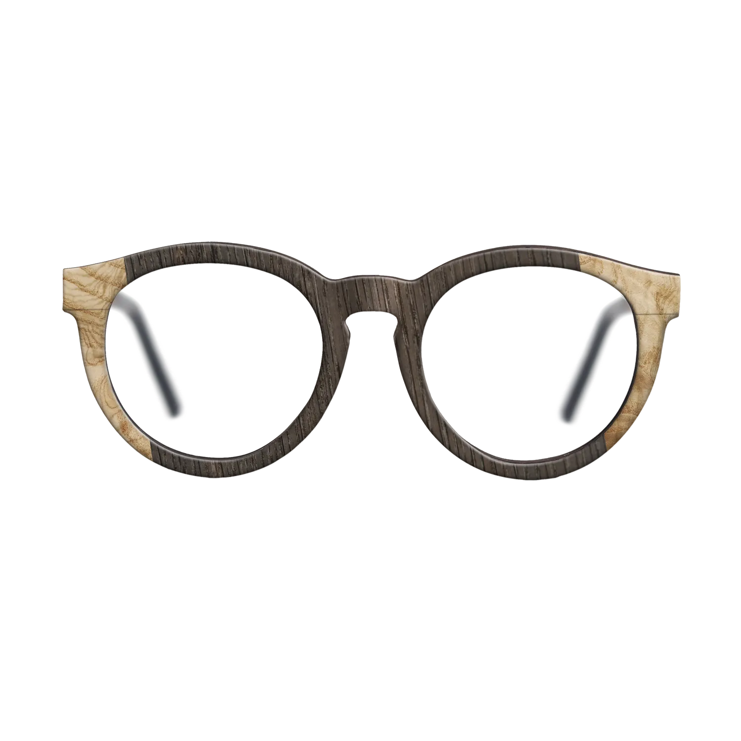 Fumed Oak,Italian Ebony,Olive Burl: Angle Cut - The Rebel - Round - SIRIS wood optic