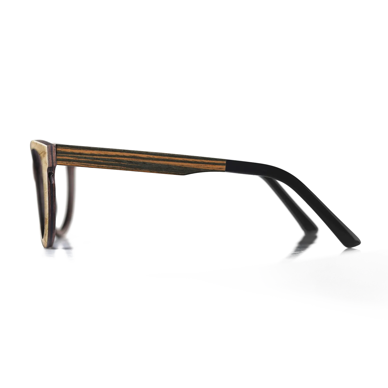 Fumed Oak,Italian Ebony,Olive Burl: Angle Cut - The Sage - Rectangle - SIRIS wood optic