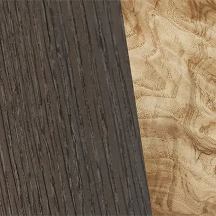 Fumed Oak,Italian Ebony,Olive Burl: Angle Cut - The Sage - Rectangle - SIRIS wood optic