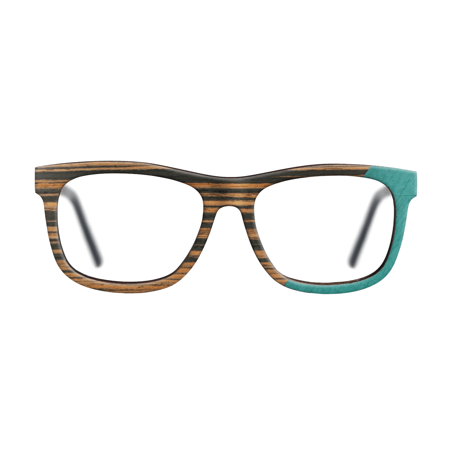 Fumed Oak,Italian Ebony,Poplar Dyed: Turquoise: Angle Cut - The Hero - Square - SIRIS wood optic