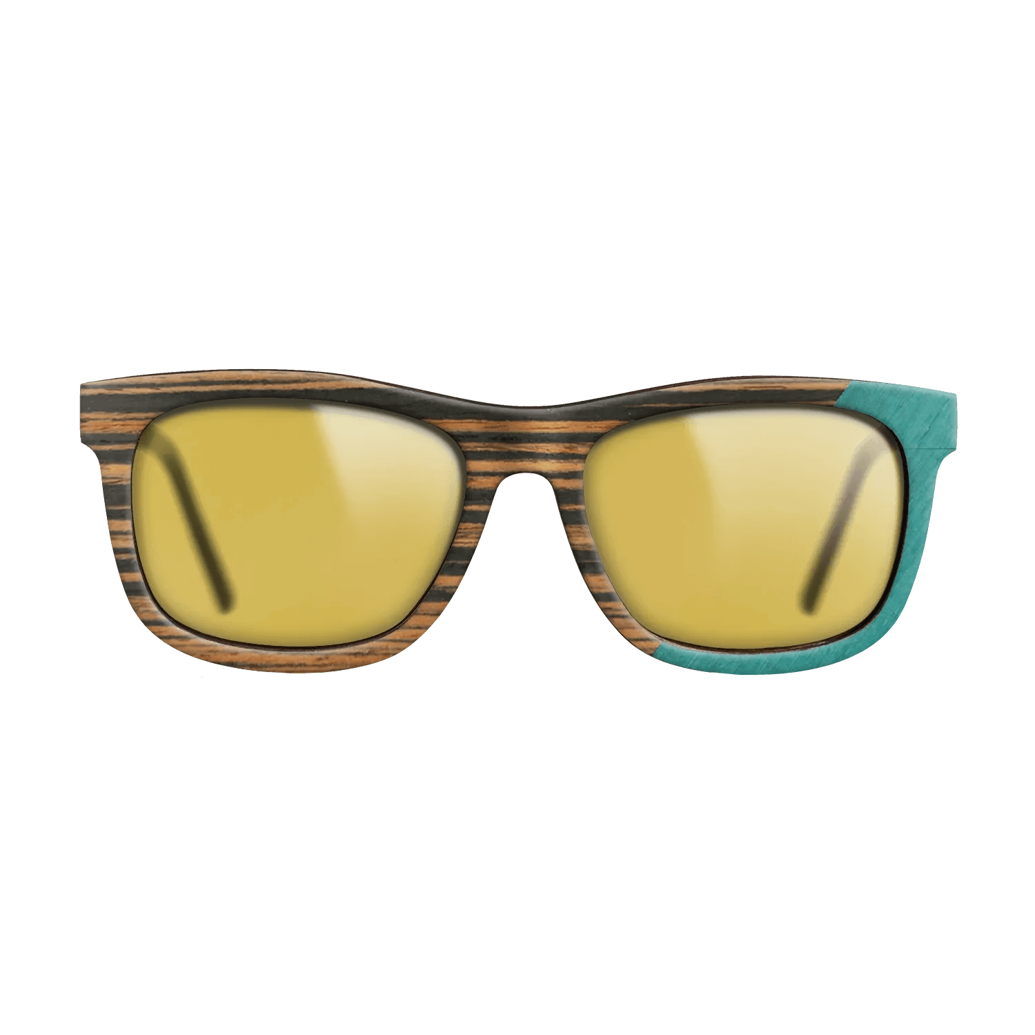 Fumed Oak,Italian Ebony,Poplar Dyed: Turquoise: Angle Cut - The Hero - Square - SIRIS wood optic