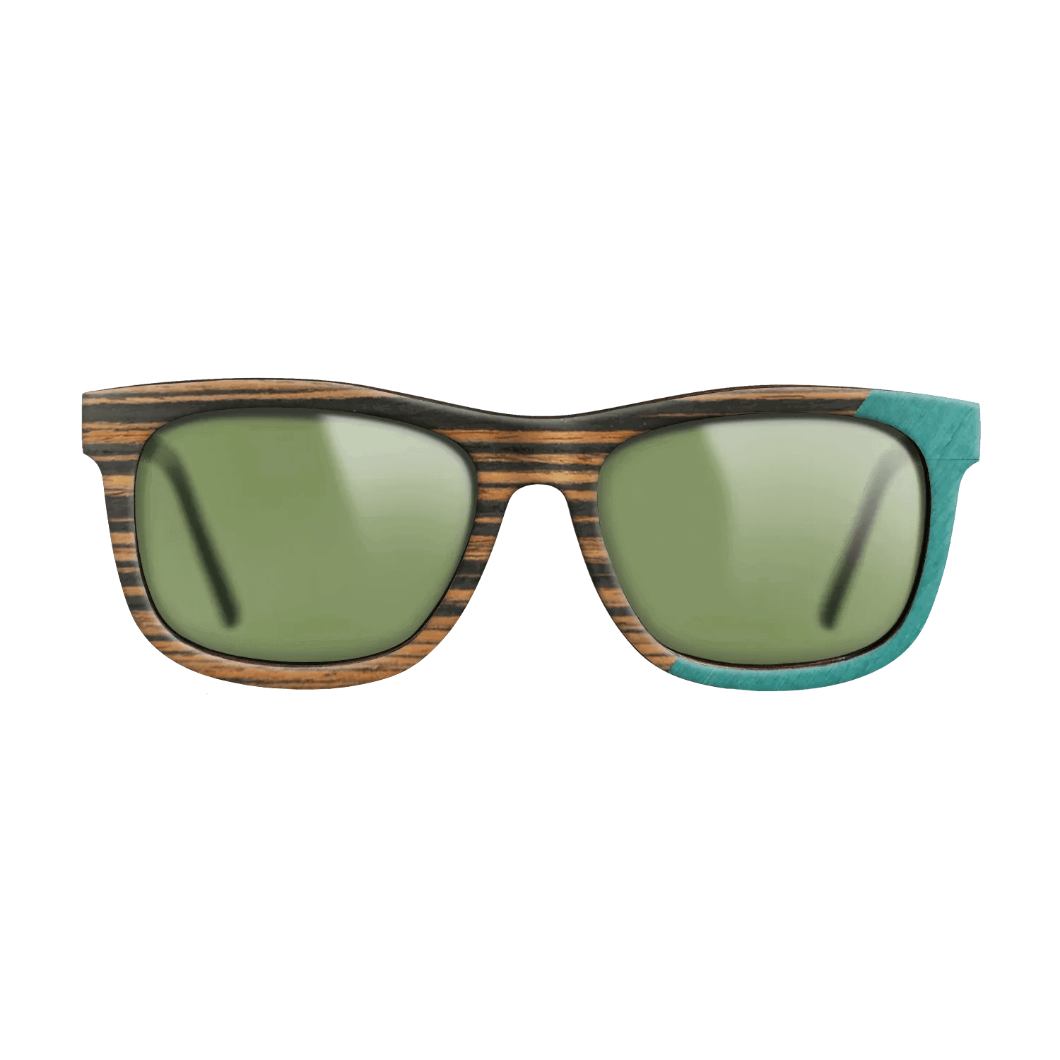 Fumed Oak,Italian Ebony,Poplar Dyed: Turquoise: Angle Cut - The Hero - Square - SIRIS wood optic