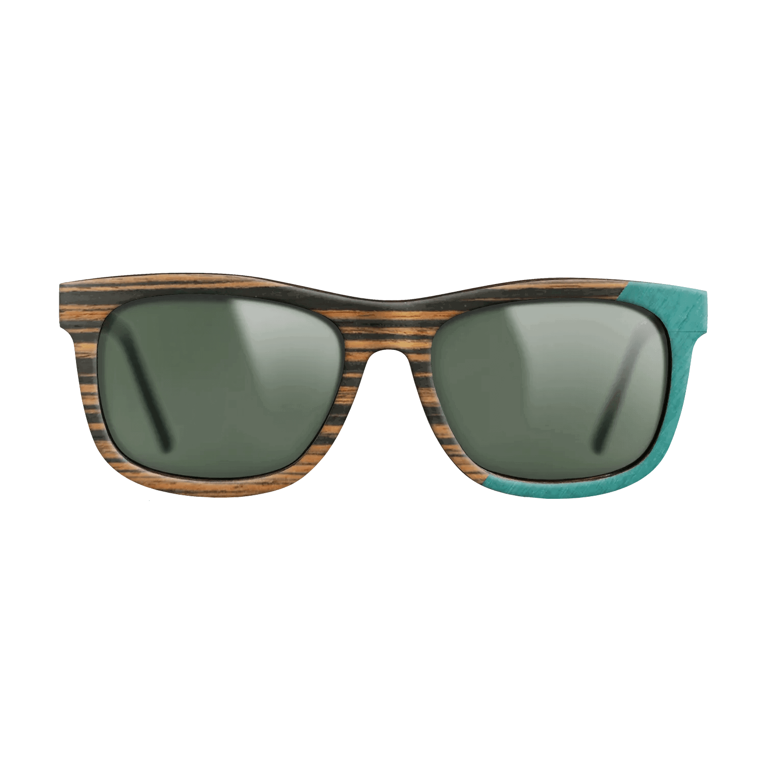 Fumed Oak,Italian Ebony,Poplar Dyed: Turquoise: Angle Cut - The Hero - Square - SIRIS wood optic