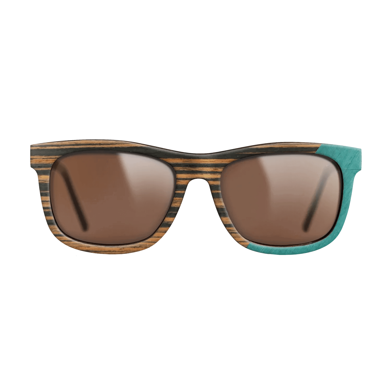 Fumed Oak,Italian Ebony,Poplar Dyed: Turquoise: Angle Cut - The Hero - Square - SIRIS wood optic