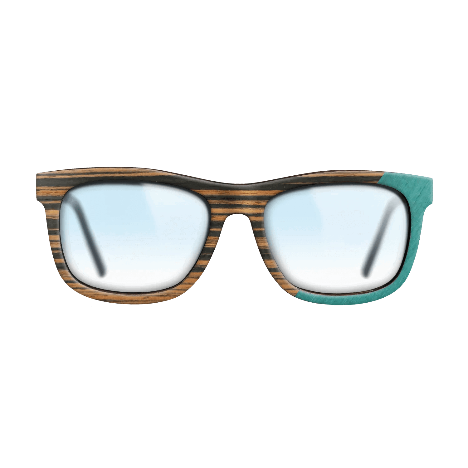 Fumed Oak,Italian Ebony,Poplar Dyed: Turquoise: Angle Cut - The Hero - Square - SIRIS wood optic