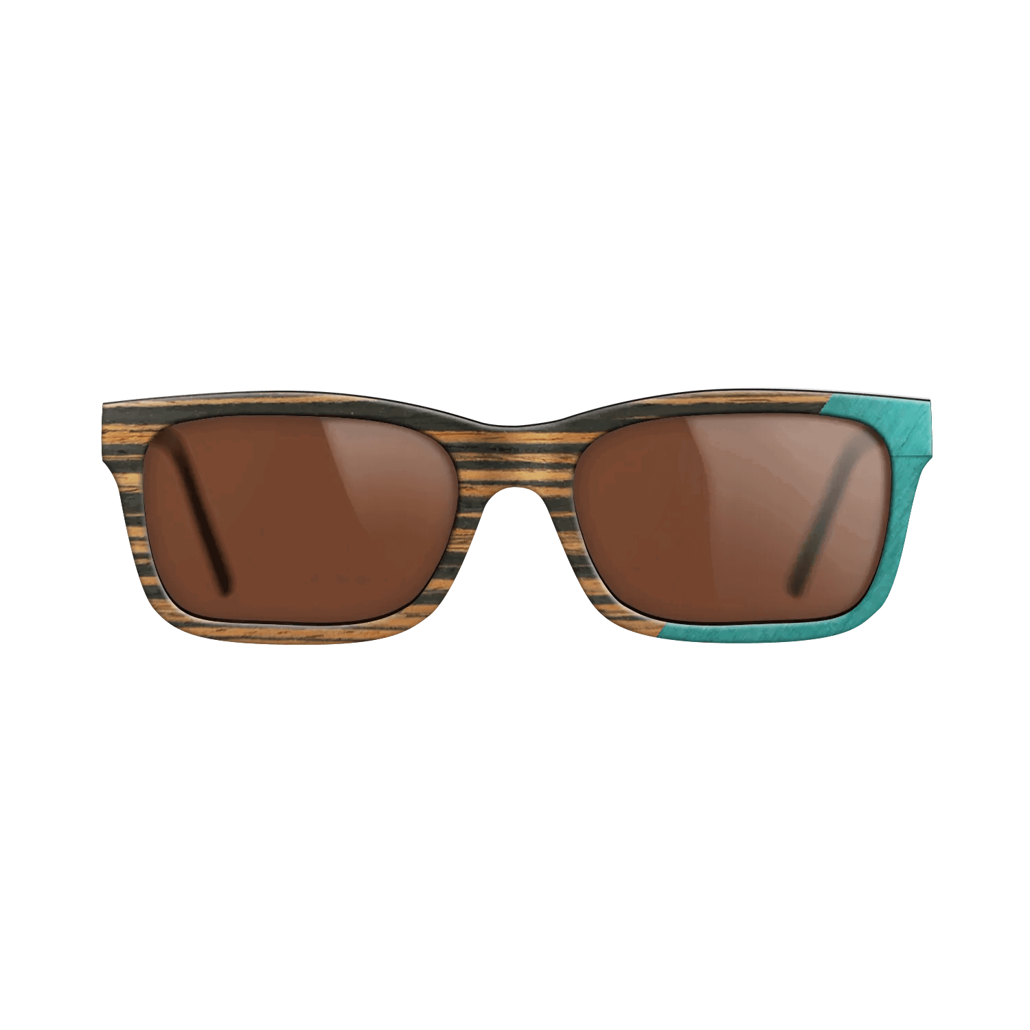 Fumed Oak,Italian Ebony,Poplar Dyed: Turquoise: Angle Cut - The Sage - Block - SIRIS wood optic