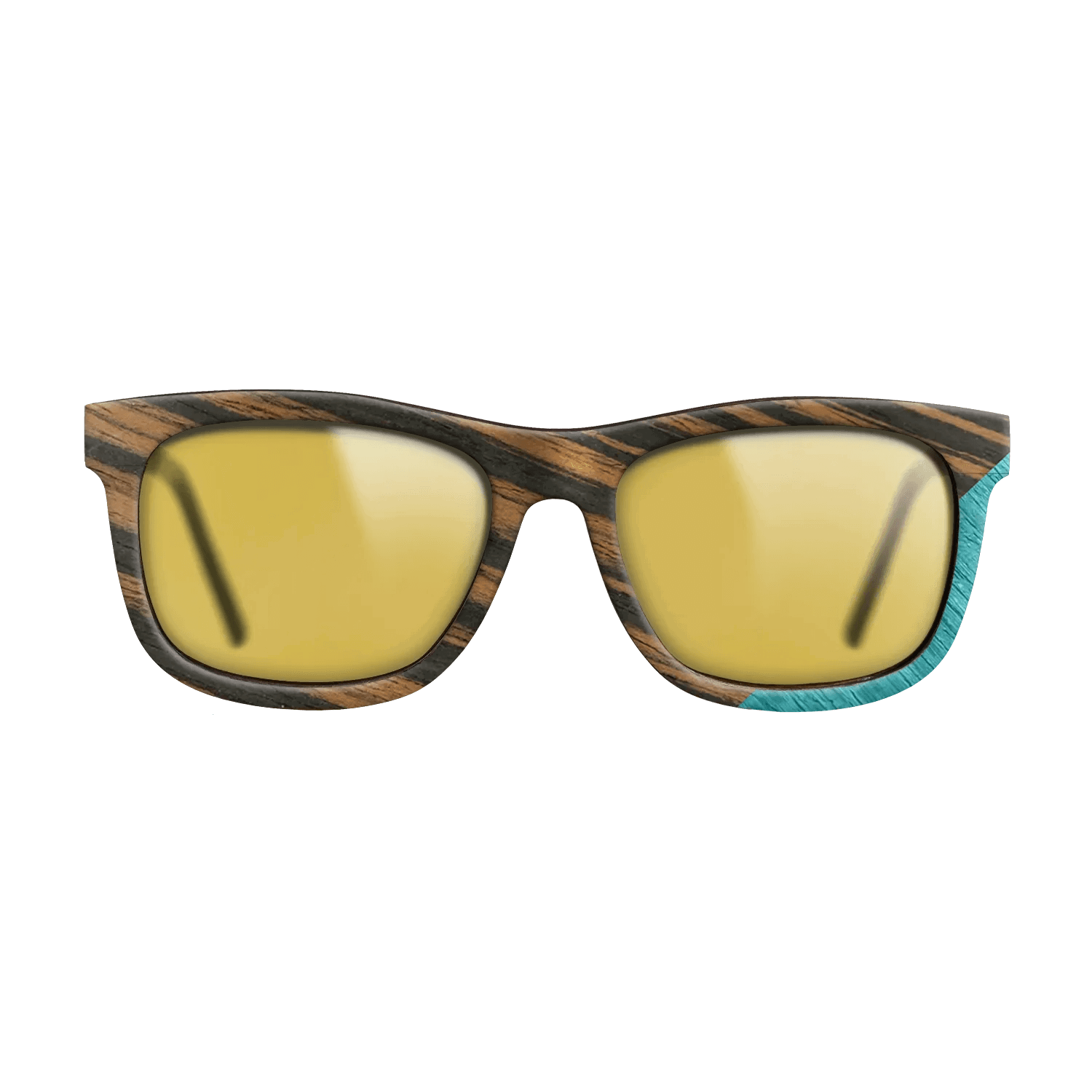 Fumed Oak,Italian Ebony,Poplar Dyed: Turquoise: Geometric - The Hero - Square - SIRIS wood optic