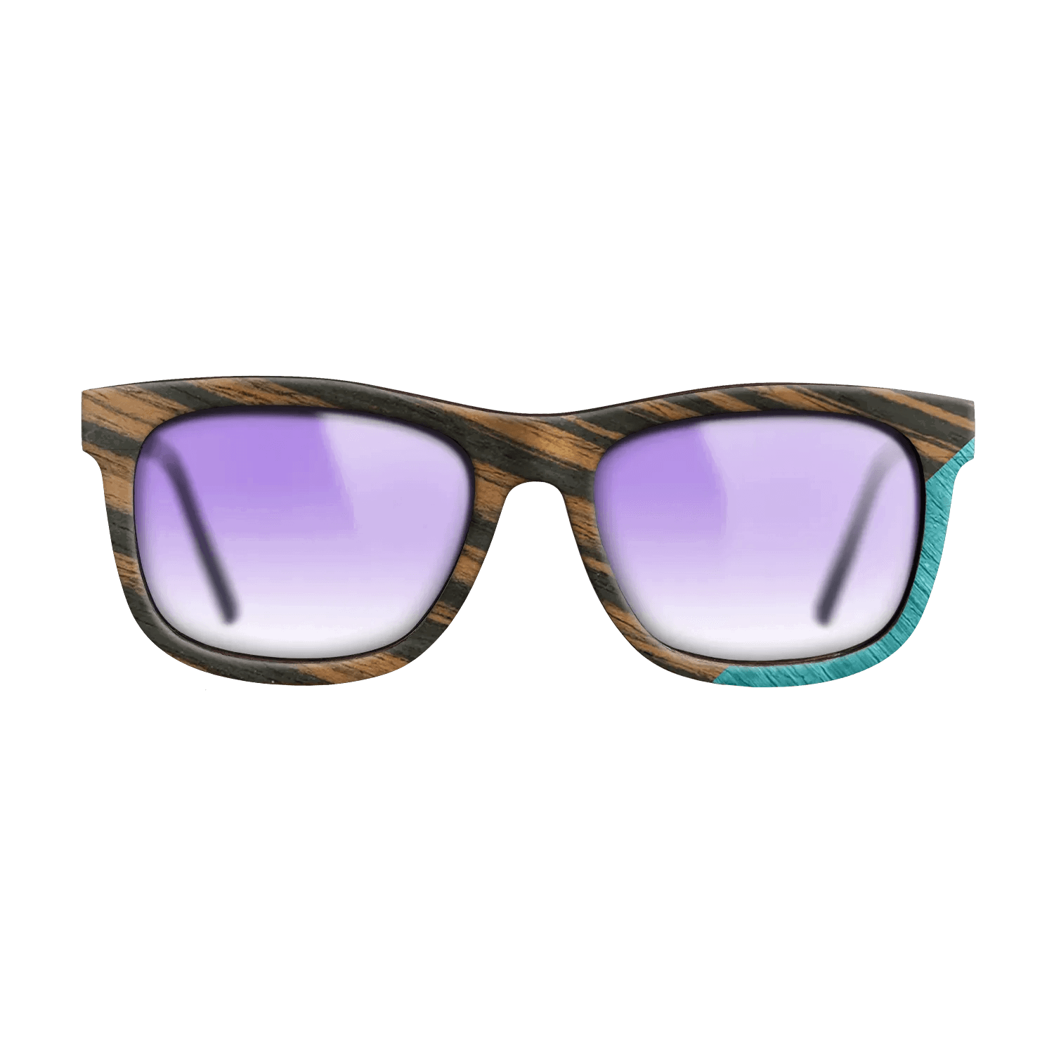 Fumed Oak,Italian Ebony,Poplar Dyed: Turquoise: Geometric - The Hero - Square - SIRIS wood optic