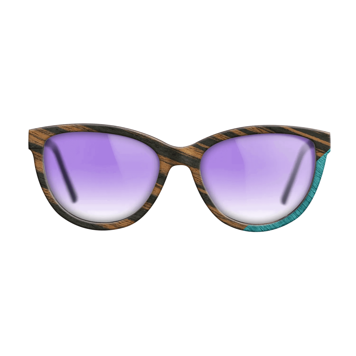 Fumed Oak,Italian Ebony,Poplar Dyed: Turquoise: Geometric - The Maiden - Cat - SIRIS wood optic