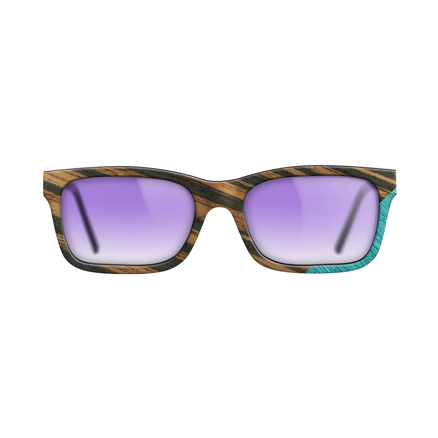 Fumed Oak,Italian Ebony,Poplar Dyed: Turquoise: Geometric - The Sage - Block - SIRIS wood optic