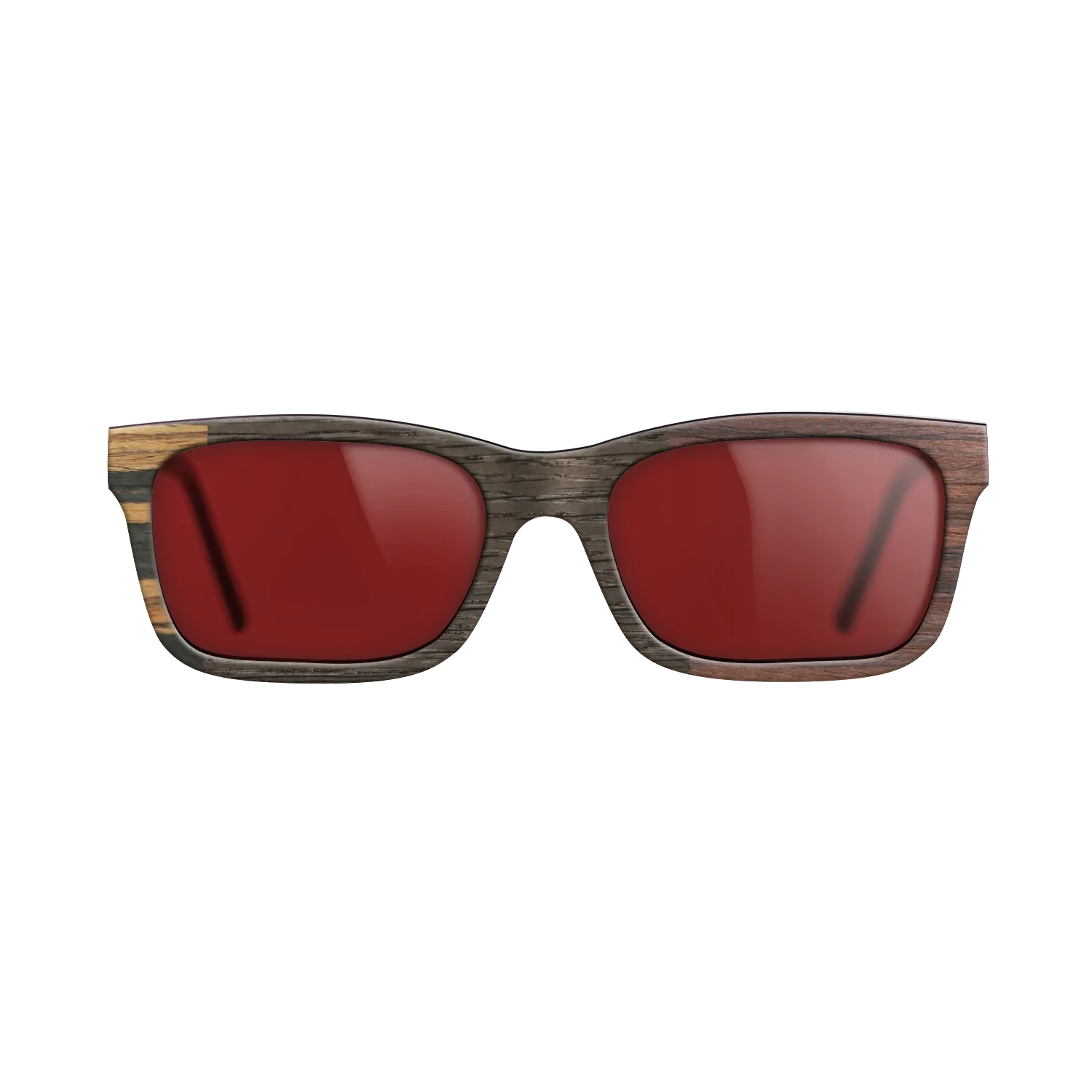 Fumed Oak,Italian Ebony,Rosewood Reconstituted,Poplar Dyed: Red: Patch - The Sage - Rectangle - 1866 - SIRIS wood optic