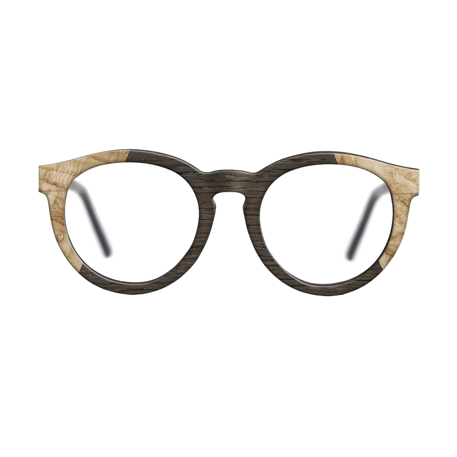 Fumed Oak,Olive Burl: Angle Cut - The Rebel - Round - 923 - SIRIS wood optic