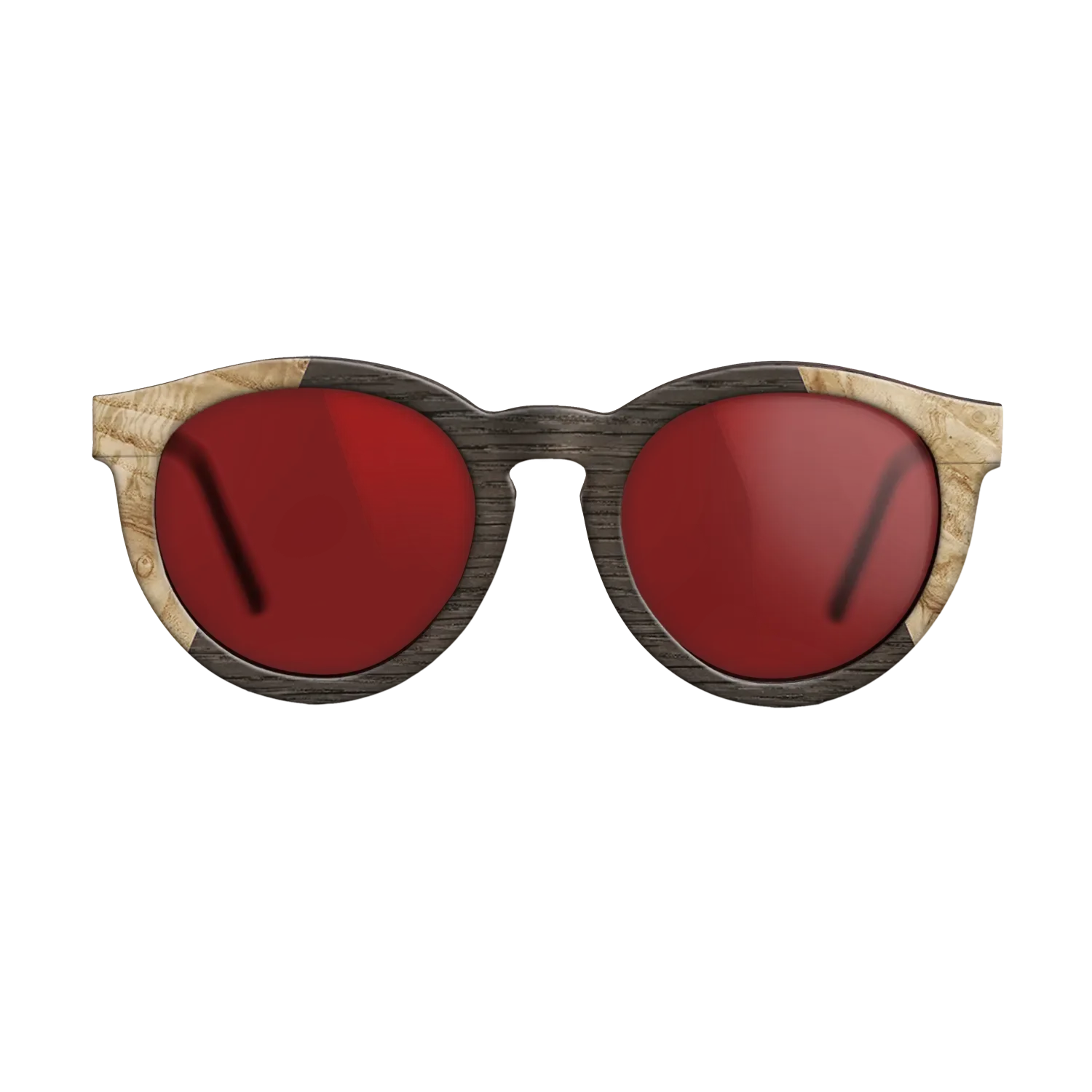 Fumed Oak,Olive Burl: Angle Cut - The Rebel - Round - 923 - SIRIS wood optic