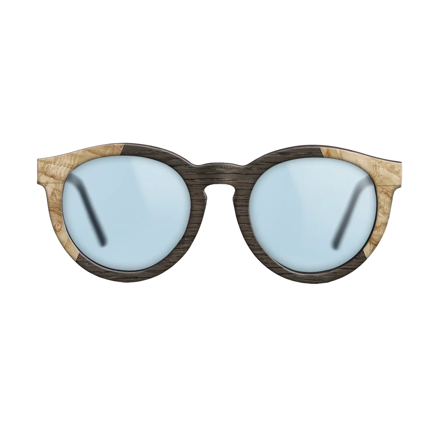 Fumed Oak,Olive Burl: Angle Cut - The Rebel - Round - 923 - SIRIS wood optic