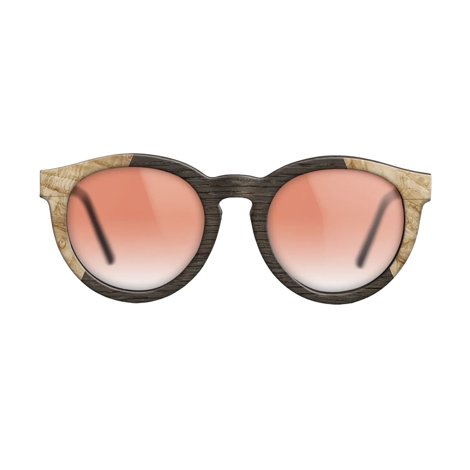 Fumed Oak,Olive Burl: Angle Cut - The Rebel - Round - 923 - SIRIS wood optic