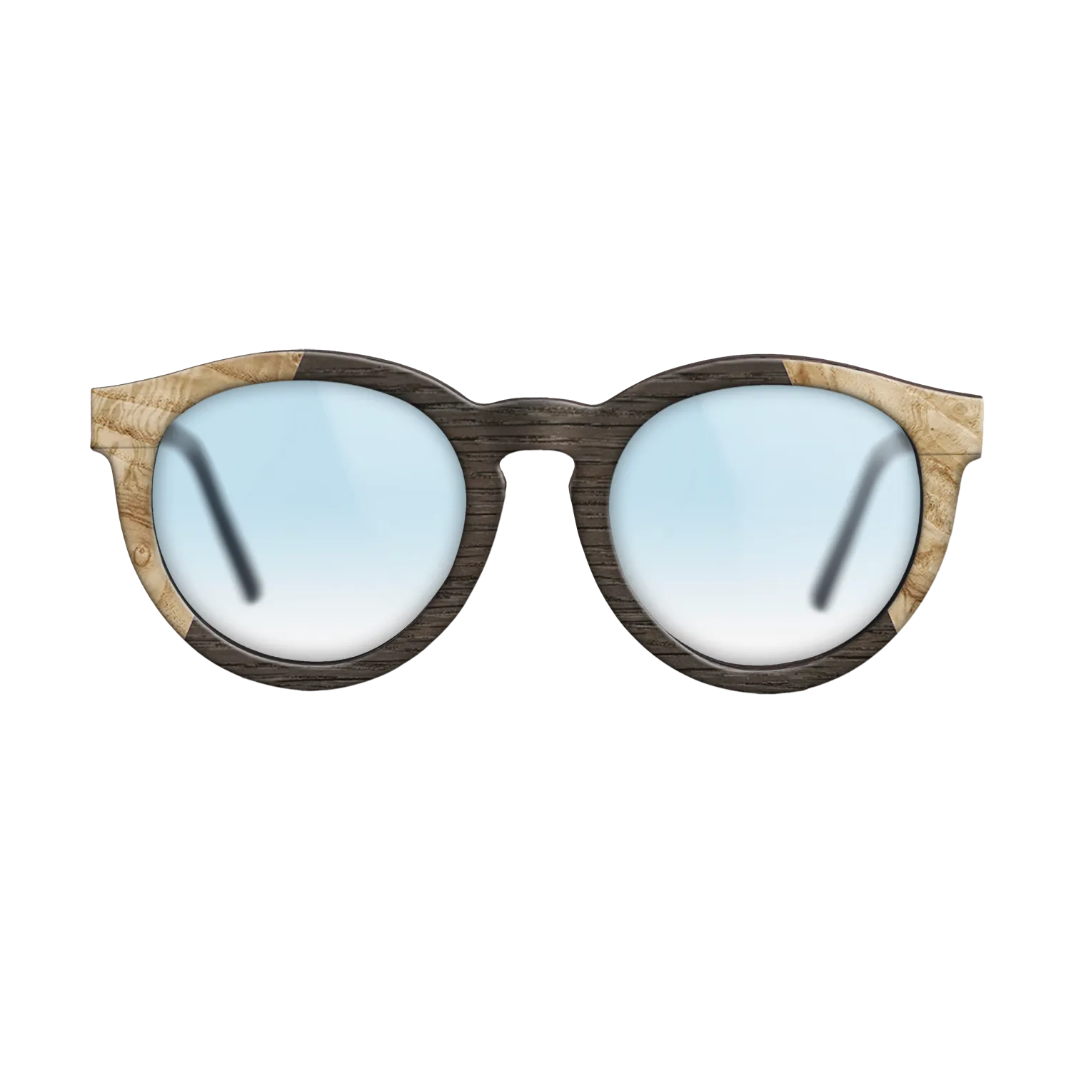 Fumed Oak,Olive Burl: Angle Cut - The Rebel - Round - 923 - SIRIS wood optic