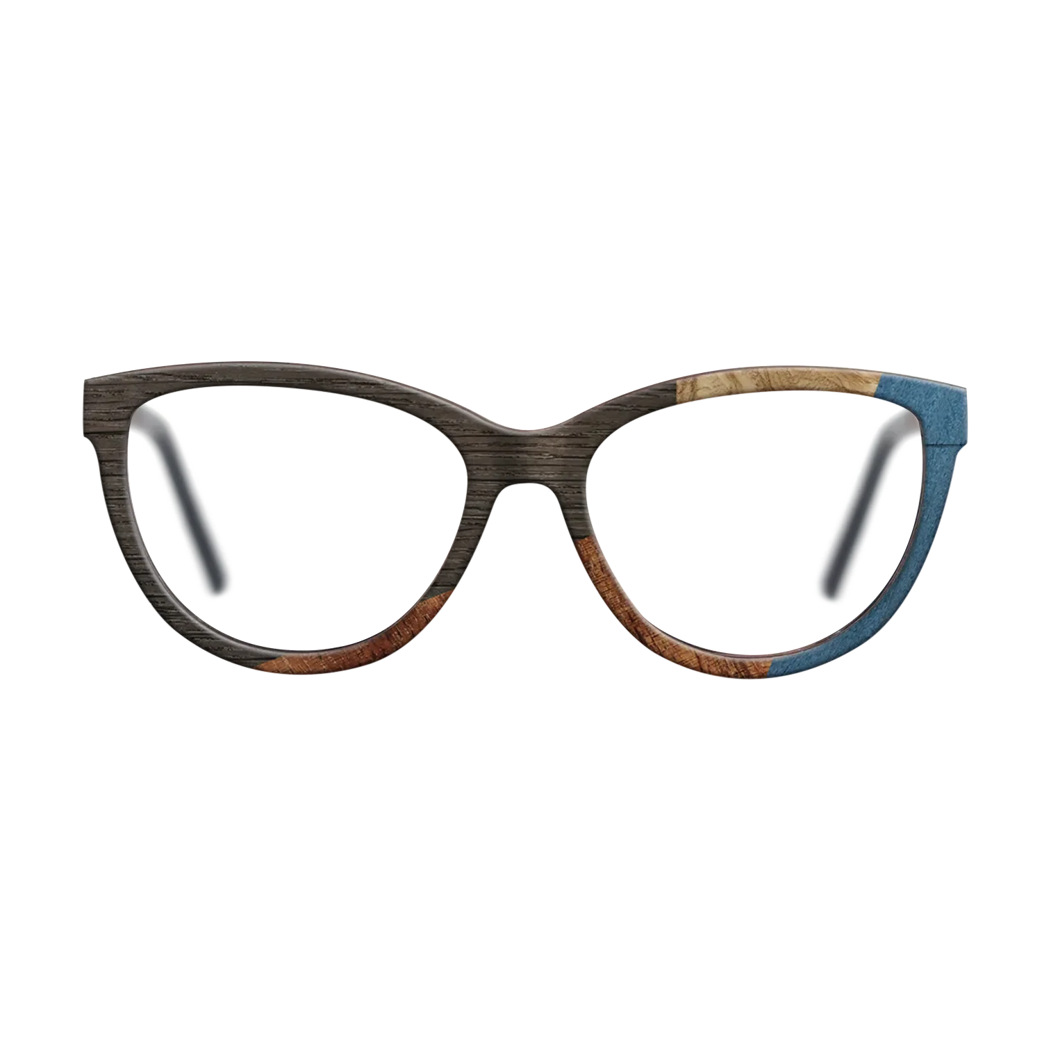 Fumed Oak,Olive Burl,Koa,Poplar Dyed: Blue Denim: Geometric - The Maiden - Cat - 1005 - SIRIS wood optic