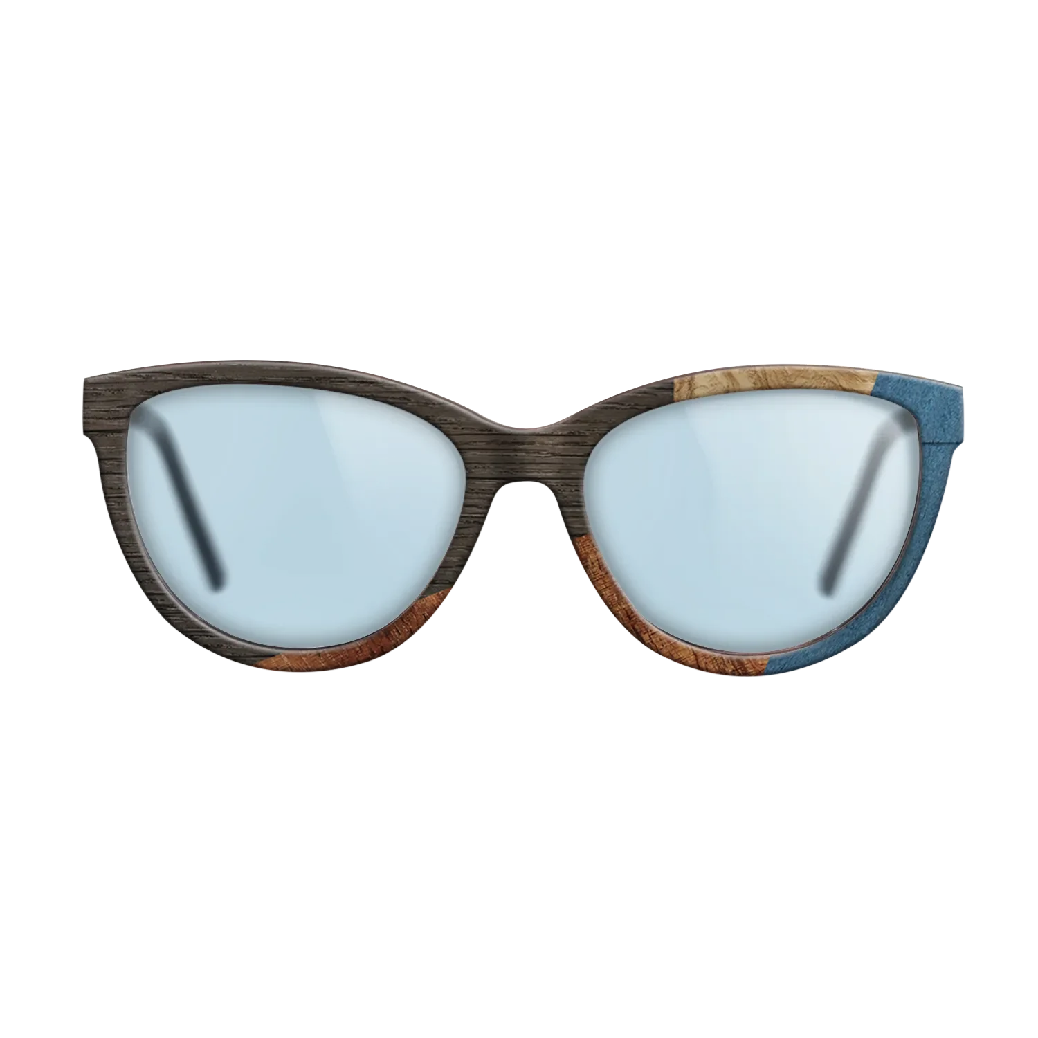 Fumed Oak,Olive Burl,Koa,Poplar Dyed: Blue Denim: Geometric - The Maiden - Cat - 1005 - SIRIS wood optic